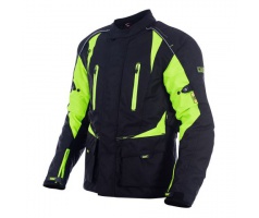 BUNDA DAX OFFROAD Textile long jackets, made of MaxDura with lining, Protectors, with Hydro bag, B/Neon
