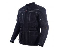 BUNDA DAX ENDURO Textile long jackets, made of MaxDura with lining, Protectors, Black