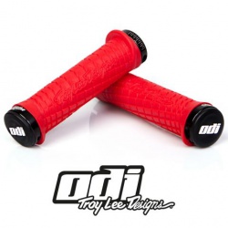 Gripy- ODI Grips Troy Lee Designs Signature ATV Lock-on Bonus pack Red w/black White w/Red Clamps 