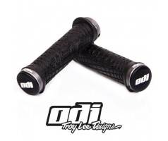 Gripy- ODI Grips Troy Lee Designs Signature ATV Lock-on Bonus pack Black w/Grey Clamps 