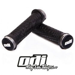 Gripy- ODI Grips Troy Lee Designs Signature ATV Lock-on Bonus pack Black w/Grey Clamps 